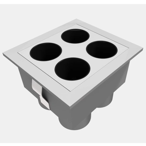 4-Bulb Square Mini Grid Light | HDL site